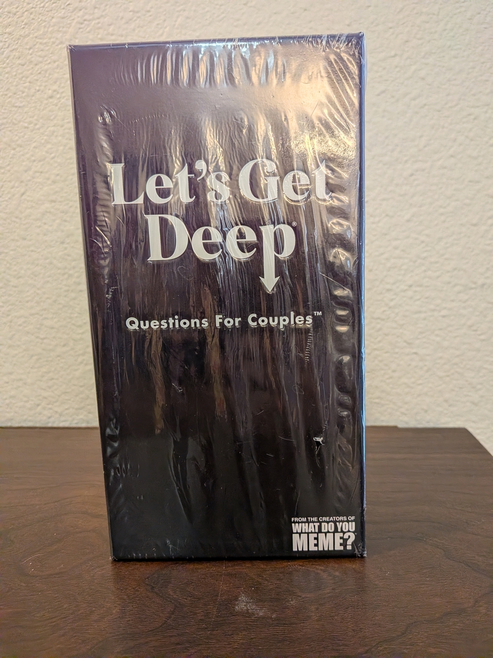 Let's Get Deep Questions For Couples Card Game - Black